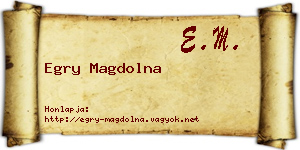 Egry Magdolna névjegykártya